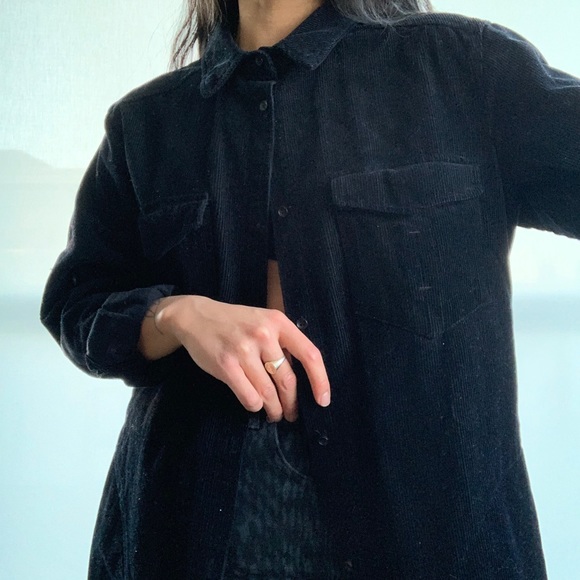 Long corduroy shacket - Picture 2 of 3